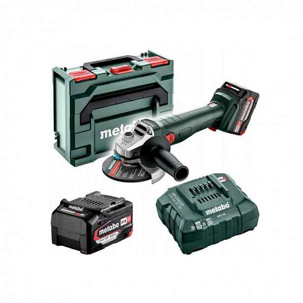 Metabo - 18V AKU úhlová bruska 125 mm, 2x aku 4,0 Ah Li-Power, nabíječka 602371510