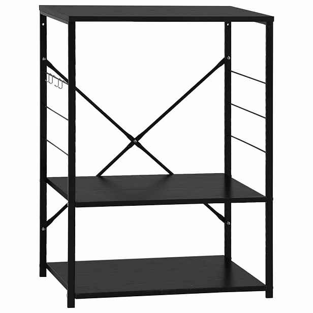vidaXL Skříňka na mikrovlnku černá 60x39,6x79,5 cm kompozitní dřevo