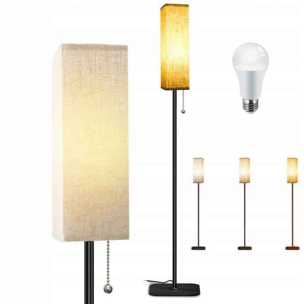 Lampa Led Podlahová Stojící Lampa E27 172 CM Loft Na Čtení, Kovová