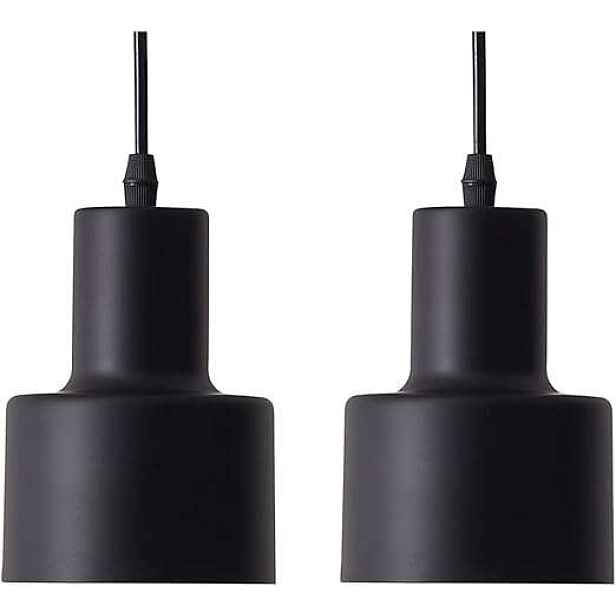 Závěsná lampa Loft Minimalistická na žárovky E27 120 cm Sada 2ks Černá
