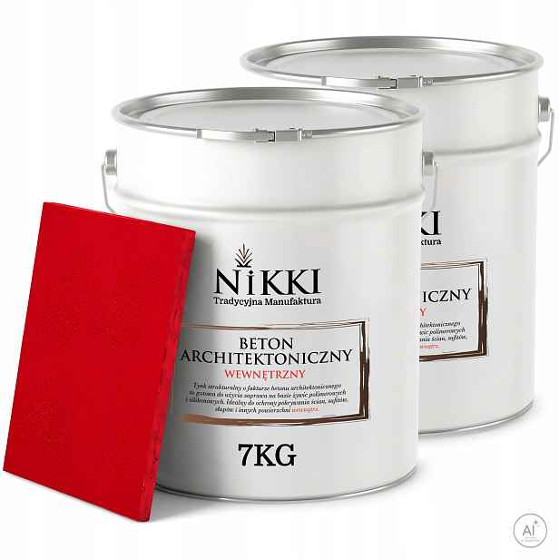 Dekorativní omítka s Betonu strukturou, vnitřní, 2 x 7 kg, červená, ohnivě Uv