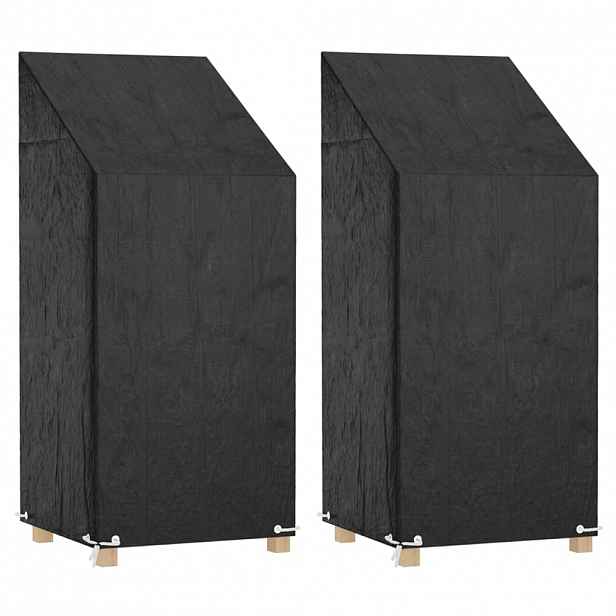 vidaXL Plachty na zahradní židle 2 ks 8 oček 65 x 65 x 110/150 cm PE