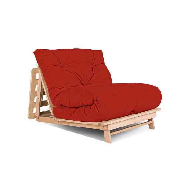 MarLiving Rozkládací futonové křeslo LAYTI 01 90 cm z masivu/červené