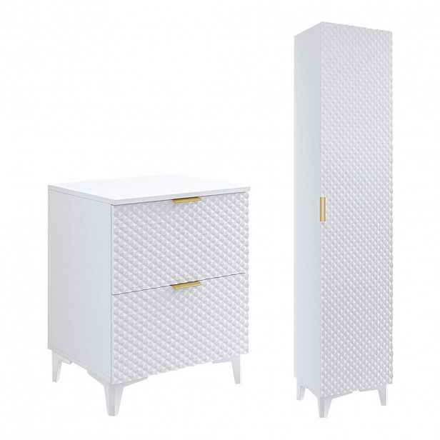 Petits-meubles KOUPELNOVÝ NÁBYTEK 60.4cm Cléa 2er-Set Bílá