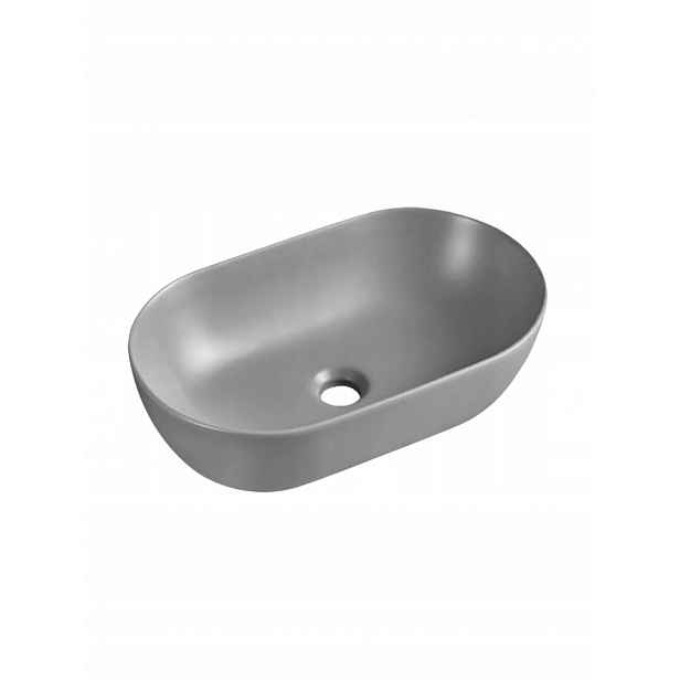 Uptrend Sparrow umyvadlo na desku oválné 50x30 cm pebble grey mat šedá U10