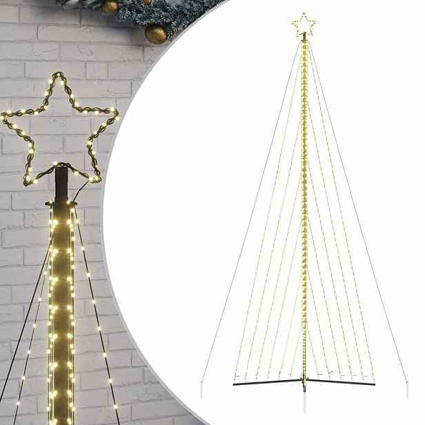 vidaXL LED vánoční stromek 789 teplých bílých LED diod 476 cm
