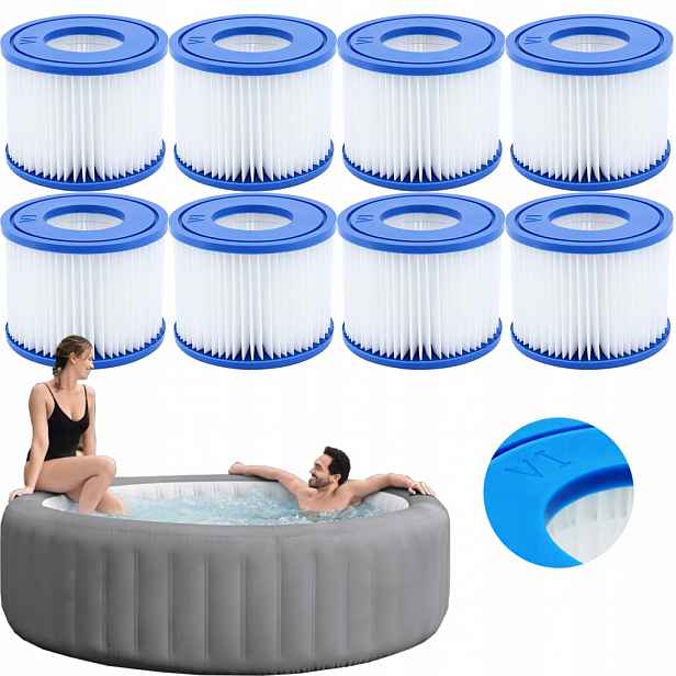 8 x Filtr bazénového čerpadla Jacuzzi Lay Z Spa Bestway 60311 typ VI Lay-Z-SPA