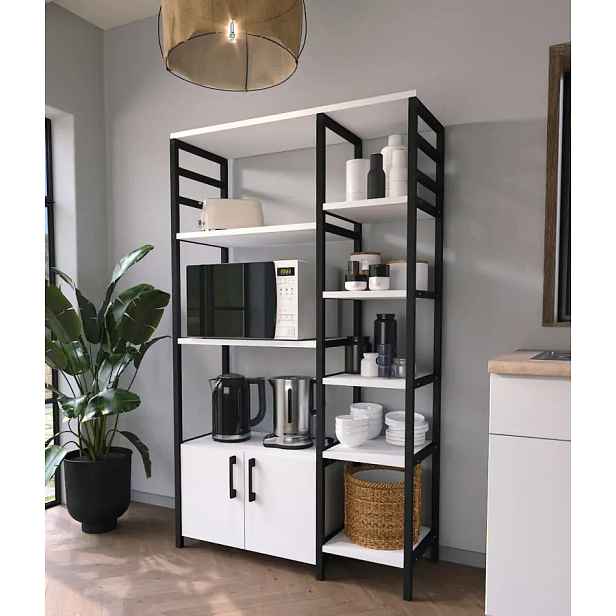 Casarredo Kuchyňský regál 2D FLAGEN bílá