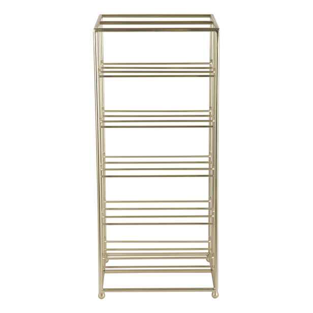 Kovový regál na víno ve zlaté barvě počet lahví 10 25x57x22,5 cm Dual Floor – PT LIVING