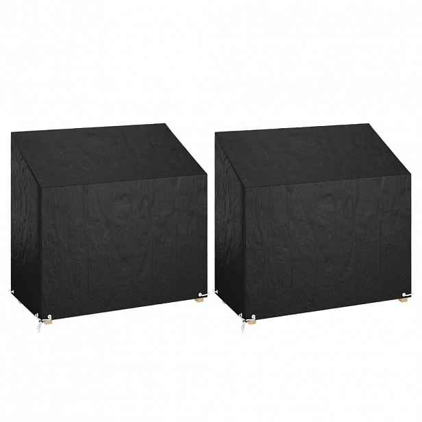 vidaXL Plachty na zahradní lavice 2 ks 8 oček 130 x 70 x 70/88 cm PE