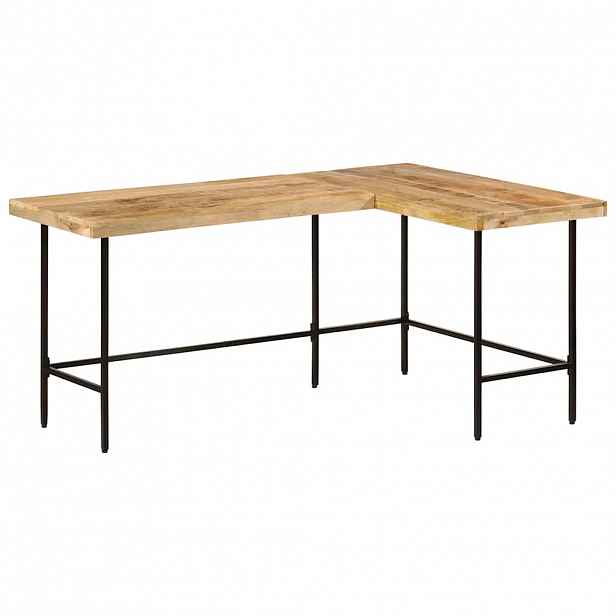 vidaXL Psací stůl 165x110x77 cm masivní mangovník a železo