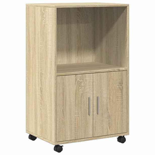vidaXL Skříňka na kolečkách dub sonoma 55x40x91 cm kompozitní dřevo