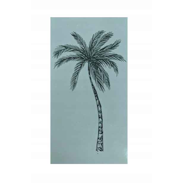 Plážový Ručník Bavlněný Bílý S Palmami Na Lehátko Hammam 90 x 170 cm 201
