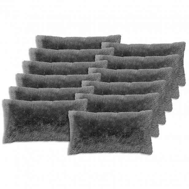 vidaXL Povlak na polštář 12 pcs HEERLEN Světle šedá 40 x 80 cm
