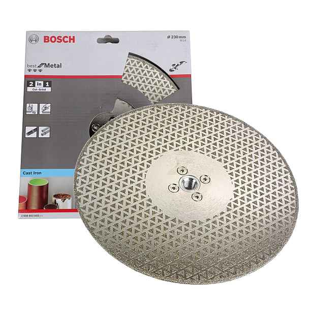 Bosch diamantový kotouč 2v1 pro řezání a broušení kovu 230 mm M 14