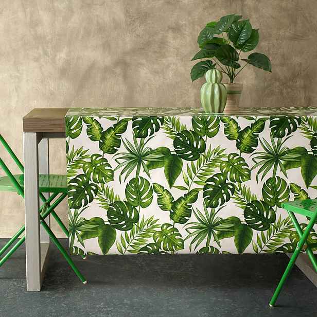 Cerata Ubrus Z Ceraty Na Netkané Textilii Zelené Listy Monstera 140x450
