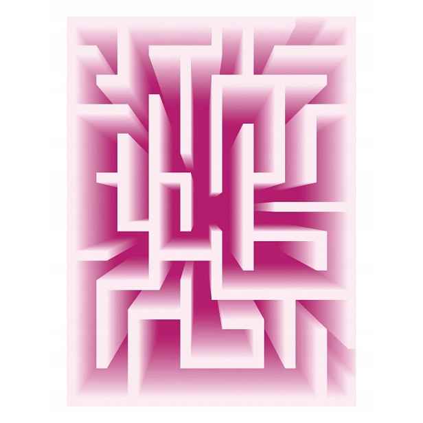 Fototapeta Labyrint růžové Geometrie stínů a světla abstrakce 206x275 lepidlo