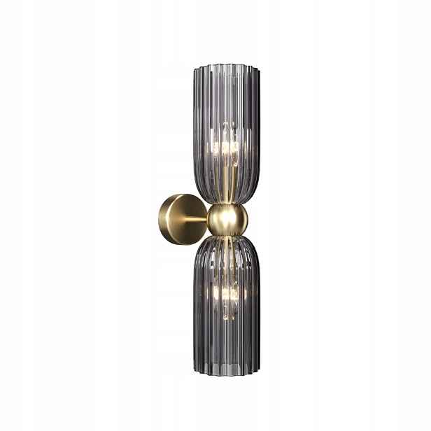 Maytoni nástěnná lampa antic 2xE14 zlatá skleněná