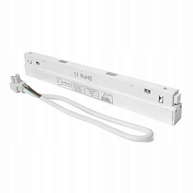 Napájecí zdroj zasunutý do magnetických lišt, bílý, 48 V, 100 W