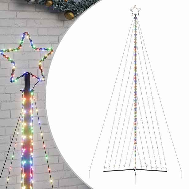 vidaXL LED vánoční stromek 789 barevných LED diod 476 cm