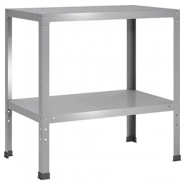 vidaXL Stolek na přesazování 80 x 50 x 80 cm Pozinkovaná ocel Stříbrná
