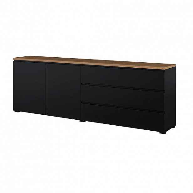 Petits-meubles SIDEBOARD Liko Černá a dřevěná