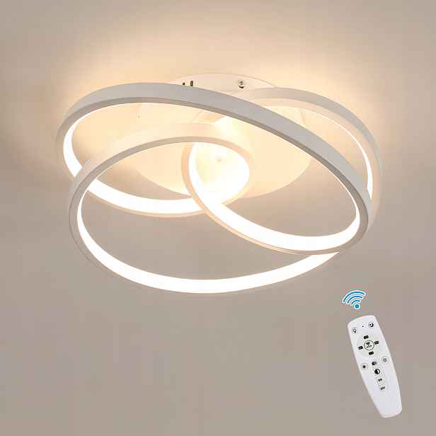 Led Stropní Svítidlo Závěsné Bílé Moderní do Obýváku Stmívatelné Dálkové Ovládání 40W