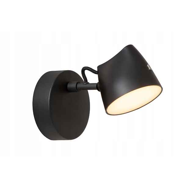 Nástěnné loftové svítidlo černý pohyblivý Led reflektor 8W Milne Lucide
