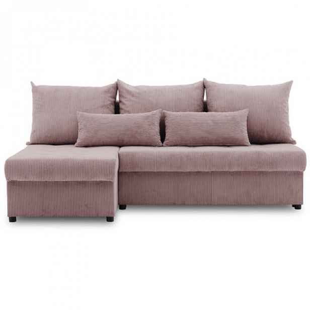 Rohová rozkládací sedací souprava VENEZIA I MODEL 2 Růžová