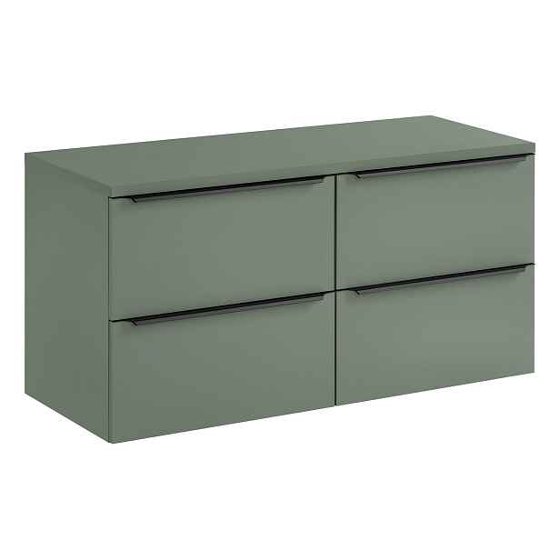 Szafka łazienkowa z dwoma szufladami i z blatem 120 cm Sombra Green