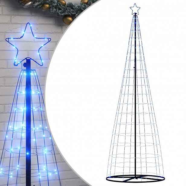 vidaXL LED vánoční strom EKENAS Vícebarevná Ocel Modrá