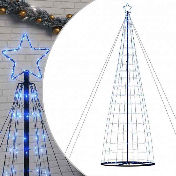 vidaXL LED vánoční strom EKENAS Vícebarevná Ocel Modrá