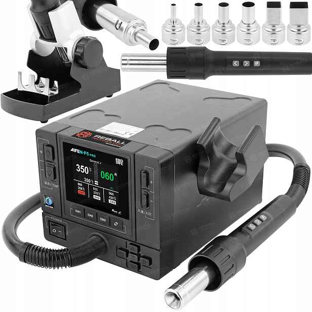 Horkovzdušná Pájecí Stanice Aifen F5 Pro 1000W 6 Trysek