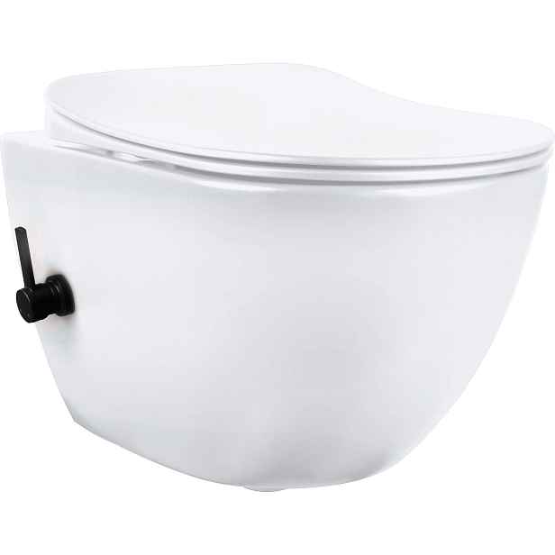 Deante Wc mísa s bidetem, baterie Peonia bílá, nero CBP_6WNW