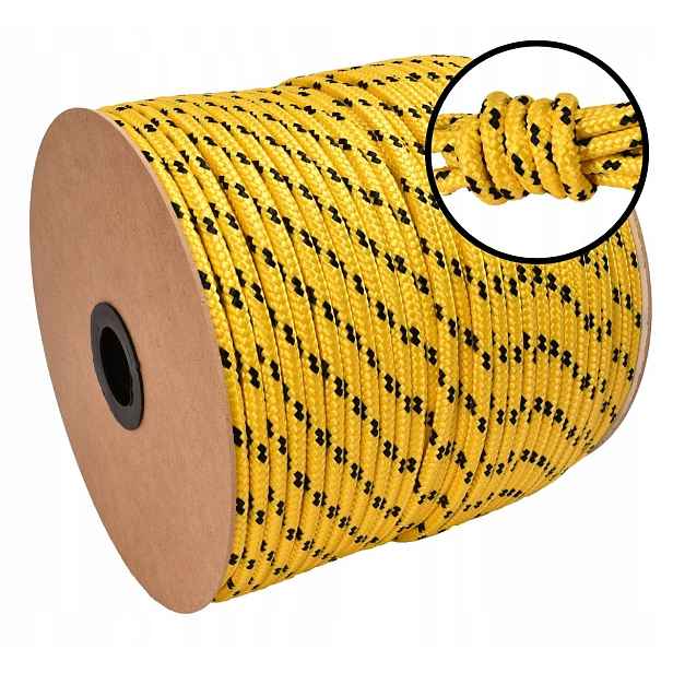 Polypropylenové lano 6 mm 300 m Pletená šňůra Námořnická silná Premium