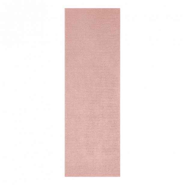 Růžový běhoun Mint Rugs Supersoft, 80 x 250 cm