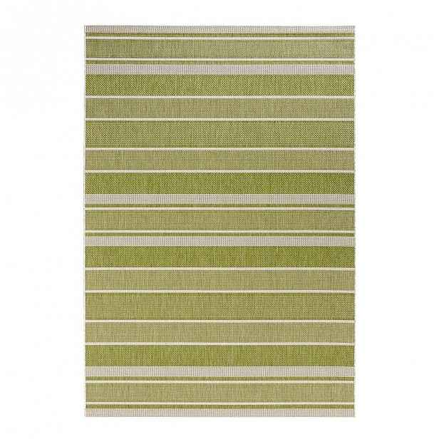 Zelený venkovní koberec Bougari Strap, 200 x 290 cm