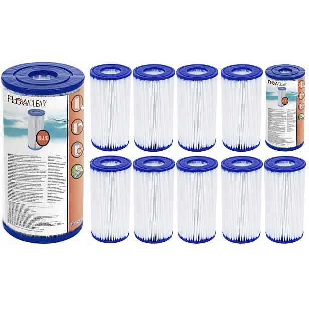10 X Filtry Bazénové čerpadla Bazénu Filtrační vložka Bestway III 58012