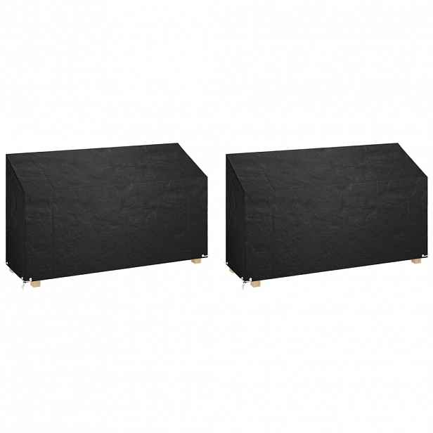 vidaXL Plachty na zahradní lavice 2 ks 12 oček 210 x 70 x 70/88 cm PE