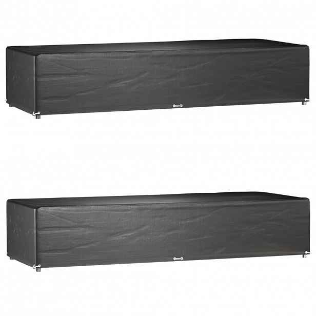 vidaXL Plachty na zahradní lehátko 2 ks 12 oček 205 x 75 x 40 cm PE