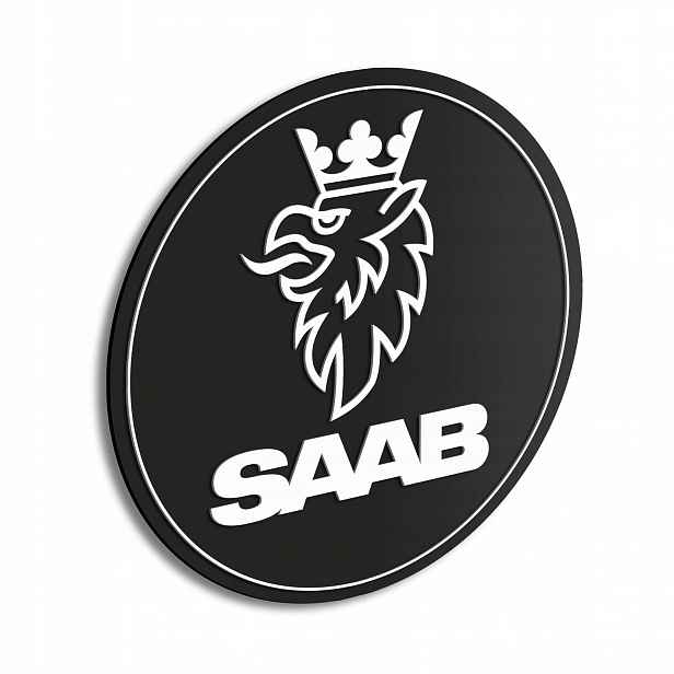 Dřevěný 3D obraz Saab Automobile Ab Nástěnná Dekorace Dárek