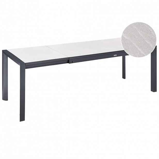 Beliani ZAHRADNÍ STŮL Vysunovací 160/220-90 cm Béžový Binasco