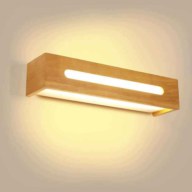 Led Nástěnné Svítidlo Dřevo Moderní Do Obývacího Pokoje Chodby 3000K 18W