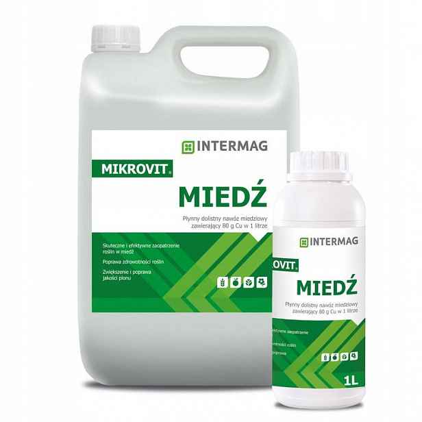 Mikrovit Cu Miedzi 5L měď 75 vícesložkové hnojivo 5000 ml intermag