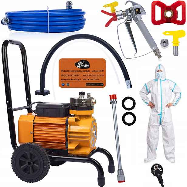Sada Malířského Agregátu Rosfix Bezvzduchová 3500W SBS03 Pro Malování 18L