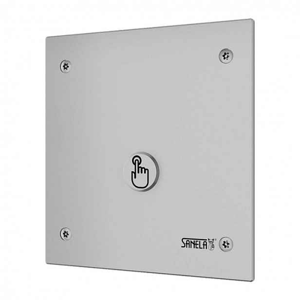 Sanela - Automatický splachovač WC s piezo tlačítkem, bateriové napájení 6 V SLP 02PBA