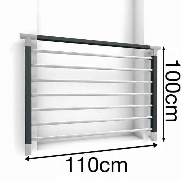 Standard Francouzský balkon 110 cm Balustrada Ral