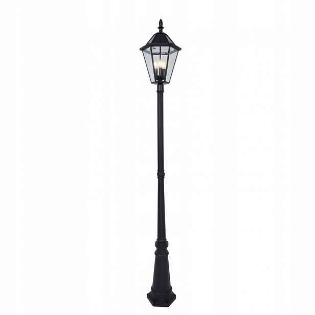 Venkovní solární stožárová lampa London bronzová Lutec