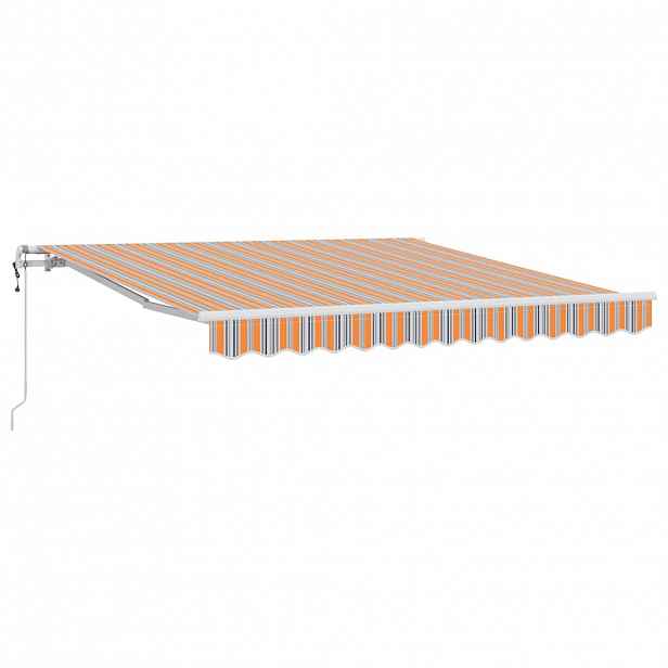 vidaXL Stahovací markýza Vícebarevný 350 x 250 cm Látka a hliník