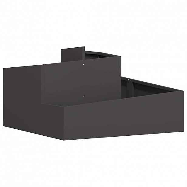 vidaXL Zahradní pěstebník Černá 80 x 80 x 50 cm Studená válcovaná ocel